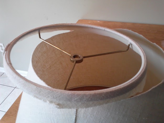 cut wire frame from lamp shade