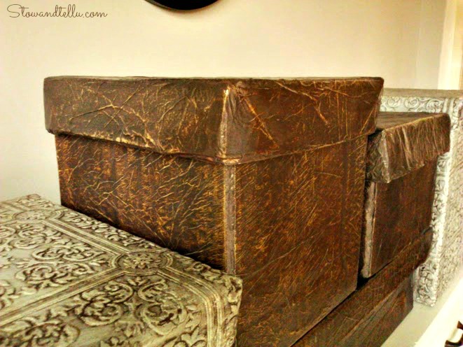  How to get a raw hide-faux leather look with tissue paper and decoupage - StowandTellU