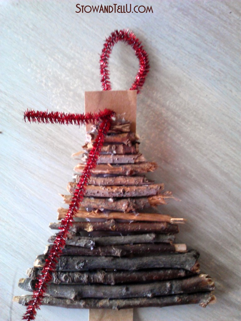 Rustic twig and cardboard Christmas tree ornaments - StowandTellU