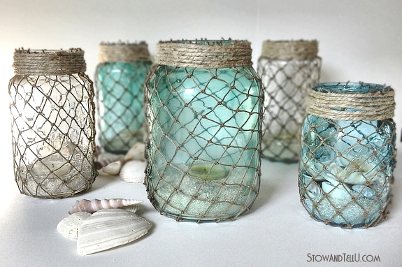 upcyled-jars-wrapped-with-fisherman-netting