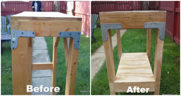 Salvaged-table-before-after
